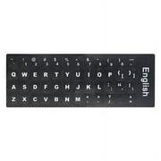 Hapeisy English QWERTY Replacement Keyboard Sticker with Big Letters Non-Transparent Universal for Laptop Notebook